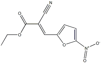 ethyl (E)-2-cyano-3-(5-nitro-2-furyl)-2-propenoate 结构式