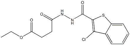  ethyl 4-{2-[(3-chloro-1-benzothiophen-2-yl)carbonyl]hydrazino}-4-oxobutanoate