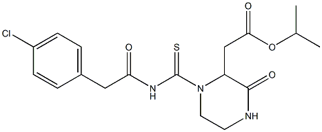 isopropyl 2-[1-({[2-(4-chlorophenyl)acetyl]amino}carbothioyl)-3-oxo-2-piperazinyl]acetate