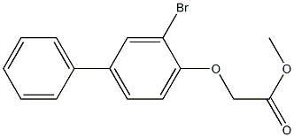 methyl 2-[(3-bromo[1,1'-biphenyl]-4-yl)oxy]acetate Struktur