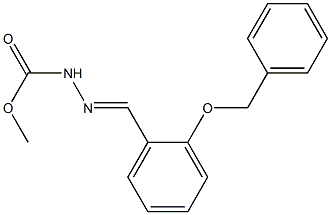 methyl 2-{(E)-[2-(benzyloxy)phenyl]methylidene}-1-hydrazinecarboxylate Struktur