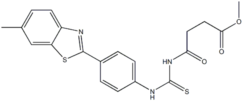  methyl 4-({[4-(6-methyl-1,3-benzothiazol-2-yl)anilino]carbothioyl}amino)-4-oxobutanoate