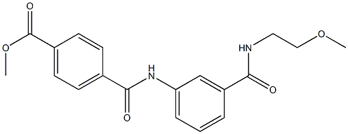 methyl 4-[(3-{[(2-methoxyethyl)amino]carbonyl}anilino)carbonyl]benzoate Structure