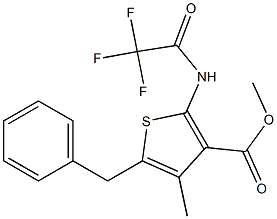 methyl 5-benzyl-4-methyl-2-[(2,2,2-trifluoroacetyl)amino]-3-thiophenecarboxylate Structure