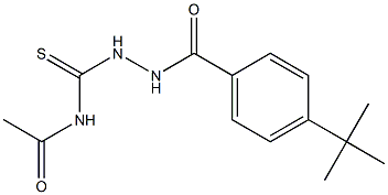 N-({2-[4-(tert-butyl)benzoyl]hydrazino}carbothioyl)acetamide Structure