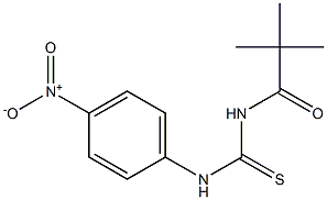 N-(2,2-dimethylpropanoyl)-N'-(4-nitrophenyl)thiourea 化学構造式