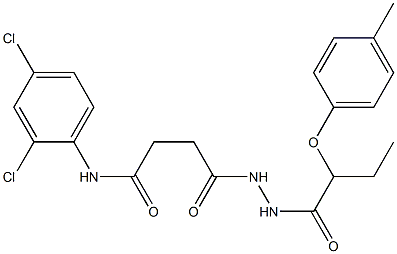 N-(2,4-dichlorophenyl)-4-{2-[2-(4-methylphenoxy)butanoyl]hydrazino}-4-oxobutanamide Structure