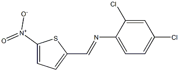 2,4-dichloro-N-[(E)-(5-nitro-2-thienyl)methylidene]aniline,,结构式