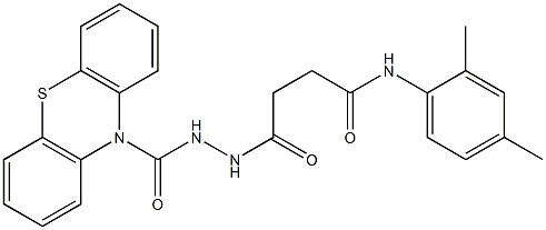 N-(2,4-dimethylphenyl)-4-oxo-4-[2-(10H-phenothiazin-10-ylcarbonyl)hydrazino]butanamide,,结构式