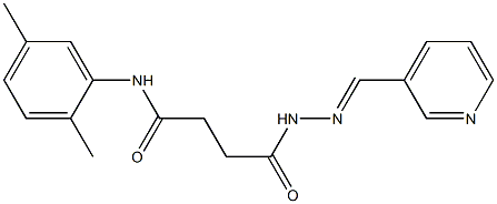 N-(2,5-dimethylphenyl)-4-oxo-4-{2-[(E)-3-pyridinylmethylidene]hydrazino}butanamide Structure