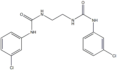 N'-(2-{[(3-chloroanilino)carbonyl]amino}ethyl)-N-(3-chlorophenyl)urea,,结构式