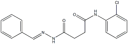 N-(2-chlorophenyl)-4-oxo-4-{2-[(E)-phenylmethylidene]hydrazino}butanamide Structure