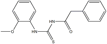 N-(2-methoxyphenyl)-N'-(2-phenylacetyl)thiourea,,结构式