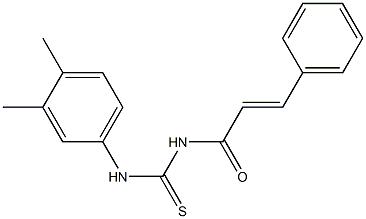 N-(3,4-dimethylphenyl)-N'-[(E)-3-phenyl-2-propenoyl]thiourea,,结构式
