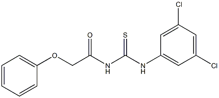 N-(3,5-dichlorophenyl)-N'-(2-phenoxyacetyl)thiourea 化学構造式