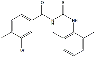 N-(3-bromo-4-methylbenzoyl)-N'-(2,6-dimethylphenyl)thiourea Structure
