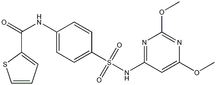 N-(4-{[(2,6-dimethoxy-4-pyrimidinyl)amino]sulfonyl}phenyl)-2-thiophenecarboxamide Structure