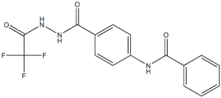 N-(4-{[2-(2,2,2-trifluoroacetyl)hydrazino]carbonyl}phenyl)benzamide,,结构式