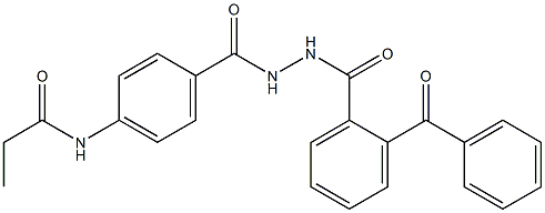 N-(4-{[2-(2-benzoylbenzoyl)hydrazino]carbonyl}phenyl)propanamide Structure