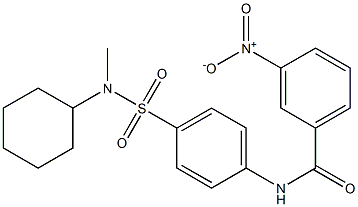 N-(4-{[cyclohexyl(methyl)amino]sulfonyl}phenyl)-3-nitrobenzamide Struktur