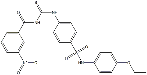 N-(4-ethoxyphenyl)-4-({[(3-nitrobenzoyl)amino]carbothioyl}amino)benzenesulfonamide Structure