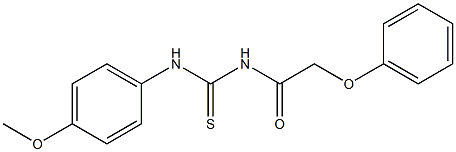 N-(4-methoxyphenyl)-N'-(2-phenoxyacetyl)thiourea Struktur