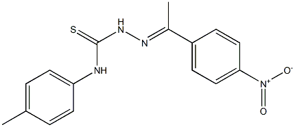 N-(4-methylphenyl)-2-[(E)-1-(4-nitrophenyl)ethylidene]-1-hydrazinecarbothioamide Structure