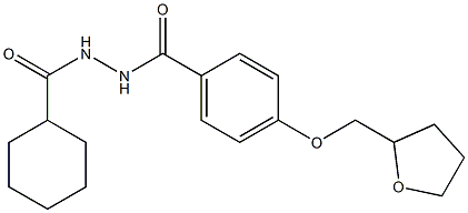 N'-(cyclohexylcarbonyl)-4-(tetrahydro-2-furanylmethoxy)benzohydrazide 化学構造式
