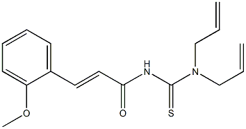 N,N-diallyl-N'-[(E)-3-(2-methoxyphenyl)-2-propenoyl]thiourea 结构式