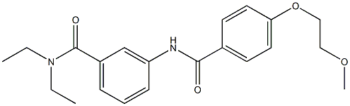 N,N-diethyl-3-{[4-(2-methoxyethoxy)benzoyl]amino}benzamide Structure