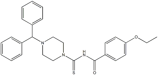 N-[(4-benzhydryl-1-piperazinyl)carbothioyl]-4-ethoxybenzamide,,结构式