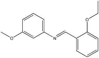 N-[(E)-(2-ethoxyphenyl)methylidene]-N-(3-methoxyphenyl)amine 化学構造式