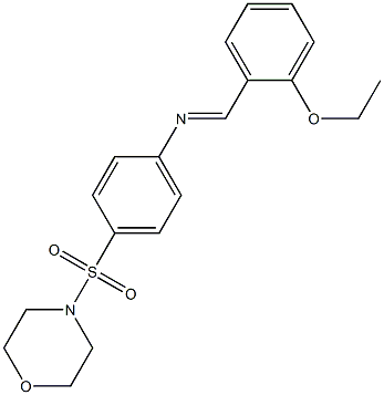 N-[(E)-(2-ethoxyphenyl)methylidene]-N-[4-(4-morpholinylsulfonyl)phenyl]amine Structure