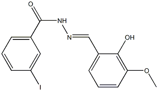 N'-[(E)-(2-hydroxy-3-methoxyphenyl)methylidene]-3-iodobenzohydrazide 结构式