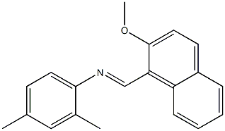 N-(2,4-dimethylphenyl)-N-[(E)-(2-methoxy-1-naphthyl)methylidene]amine Structure