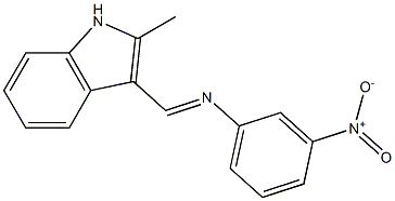 N-[(E)-(2-methyl-1H-indol-3-yl)methylidene]-N-(3-nitrophenyl)amine Structure