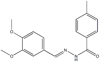 N'-[(E)-(3,4-dimethoxyphenyl)methylidene]-4-methylbenzohydrazide Structure