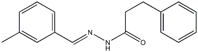 N'-[(E)-(3-methylphenyl)methylidene]-3-phenylpropanohydrazide 化学構造式