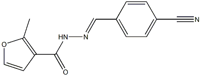 N'-[(E)-(4-cyanophenyl)methylidene]-2-methyl-3-furohydrazide Struktur