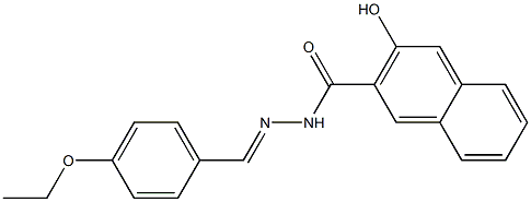 N'-[(E)-(4-ethoxyphenyl)methylidene]-3-hydroxy-2-naphthohydrazide 结构式