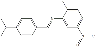 N-[(E)-(4-isopropylphenyl)methylidene]-N-(2-methyl-5-nitrophenyl)amine 结构式