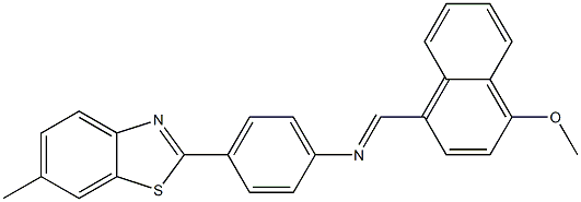 N-[(E)-(4-methoxy-1-naphthyl)methylidene]-N-[4-(6-methyl-1,3-benzothiazol-2-yl)phenyl]amine|