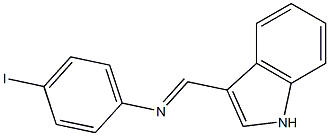 N-[(E)-1H-indol-3-ylmethylidene]-N-(4-iodophenyl)amine Struktur