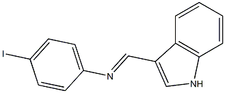 N-[(E)-1H-indol-3-ylmethylidene]-N-(4-iodophenyl)amine Structure