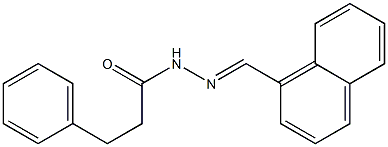 N'-[(E)-1-naphthylmethylidene]-3-phenylpropanohydrazide 化学構造式