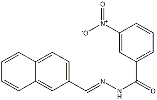 N'-[(E)-2-naphthylmethylidene]-3-nitrobenzohydrazide Struktur