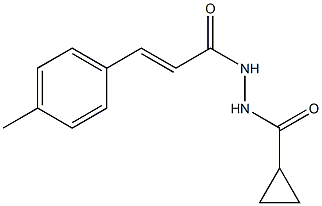 N'-[(E)-3-(4-methylphenyl)-2-propenoyl]cyclopropanecarbohydrazide 结构式