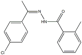 N'-[(Z)-1-(4-chlorophenyl)ethylidene]-2-methylbenzohydrazide 结构式