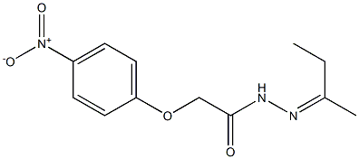 N'-[(Z)-1-methylpropylidene]-2-(4-nitrophenoxy)acetohydrazide 化学構造式