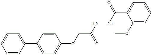 N'-[2-([1,1'-biphenyl]-4-yloxy)acetyl]-2-methoxybenzohydrazide Struktur